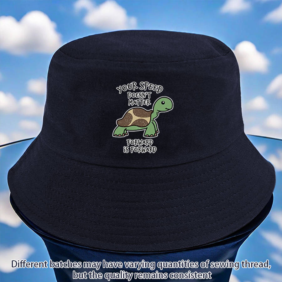 Yfm Turtle Print Bucket Hat Lightweight Polyester Fisherman Cap With Toggle Closure Machi