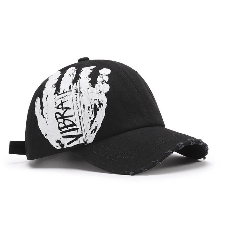 Street Style Graffiti Baseball Caps Trendy Soft-Top Curved Brim 100% Polyester Hand-Washab