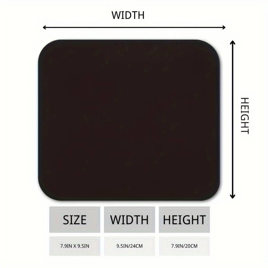 Funny Black Cat Mouse Pad With It'S Fine I'M Fine Design 9.45X7.9 Inch Non-Slip R