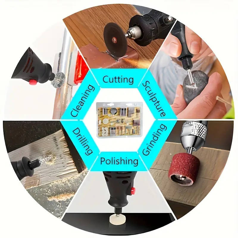 105PC Diamond Coated Grinder Bits Kit - Alloy Steel Base for Wood/Metal/Jade Carving & Polishing