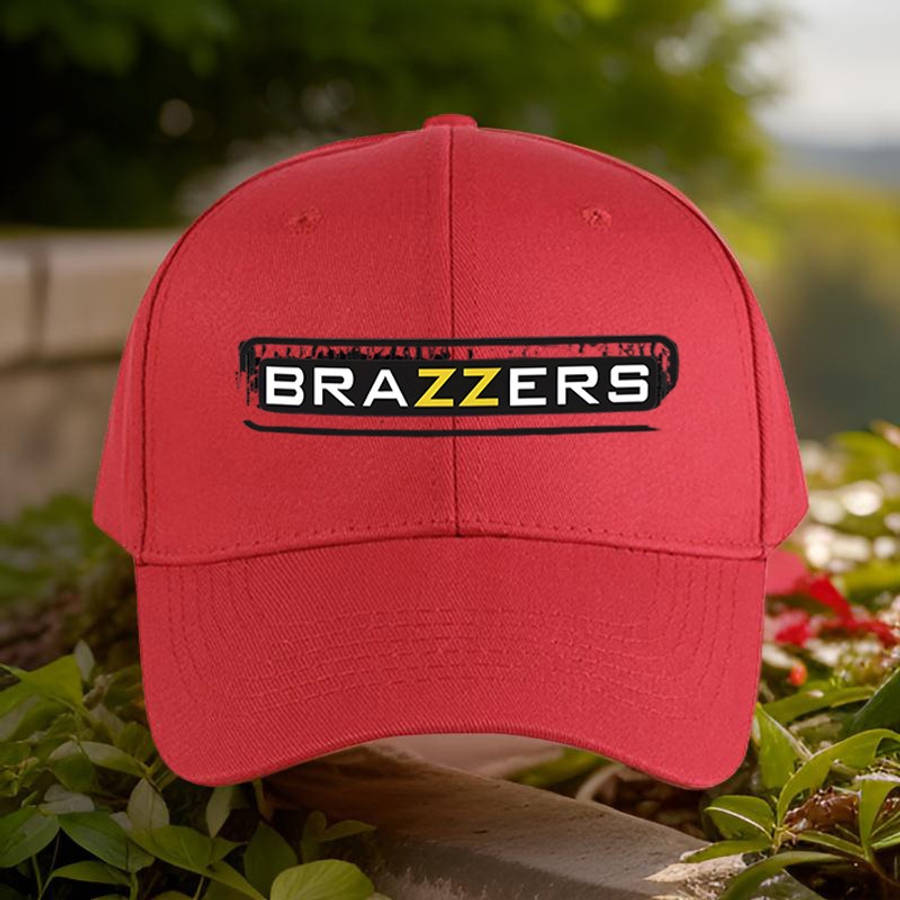 Brazzers Embroidered Trucker Hat 100% Polyester Adjustable Sun Cap Hand Washable Woven