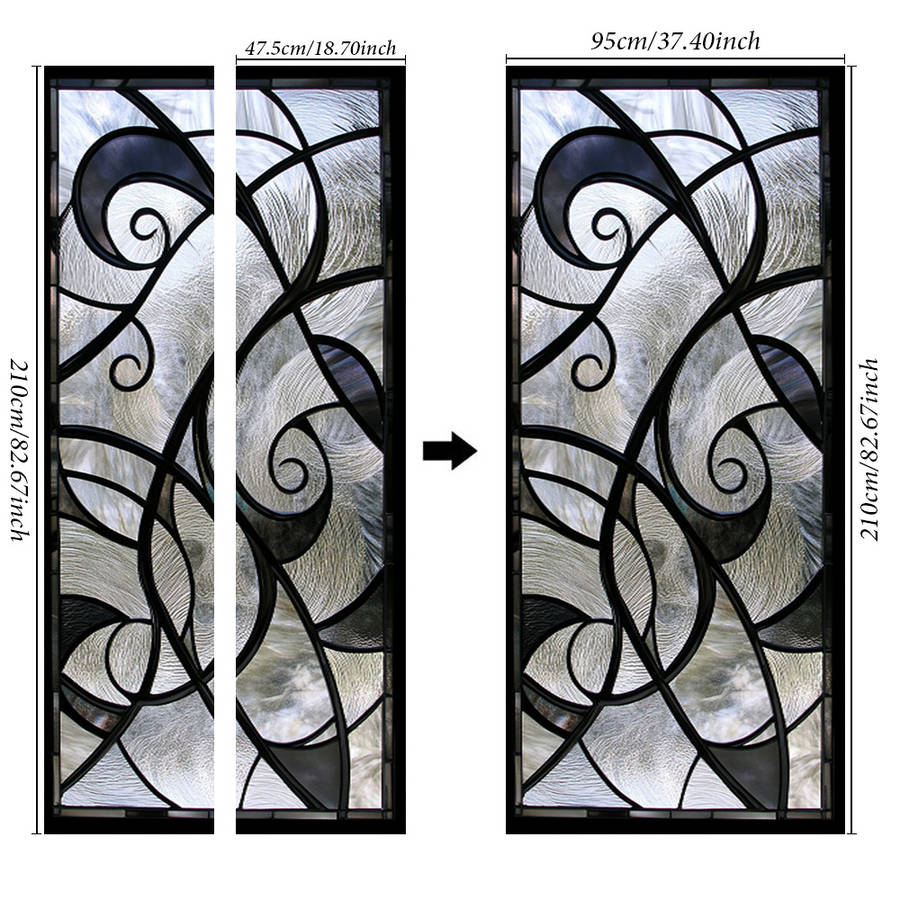 1Pc 95.0x214.88cm Door Window Sticker