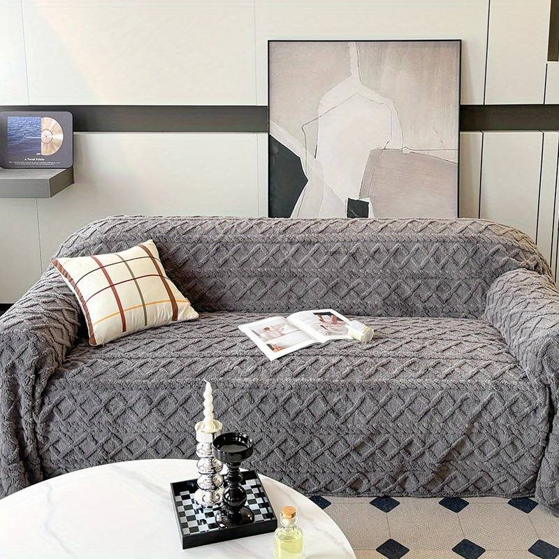 1ps Blanket Color Dark Gray size 180x300cm Three Seater