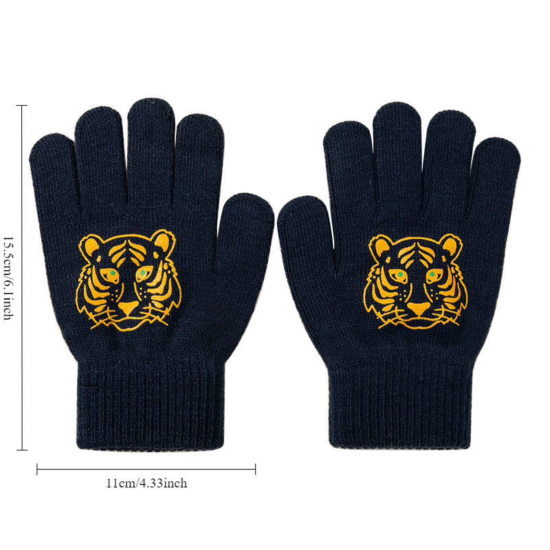 1 Pair Blue Rocket Warm Gloves