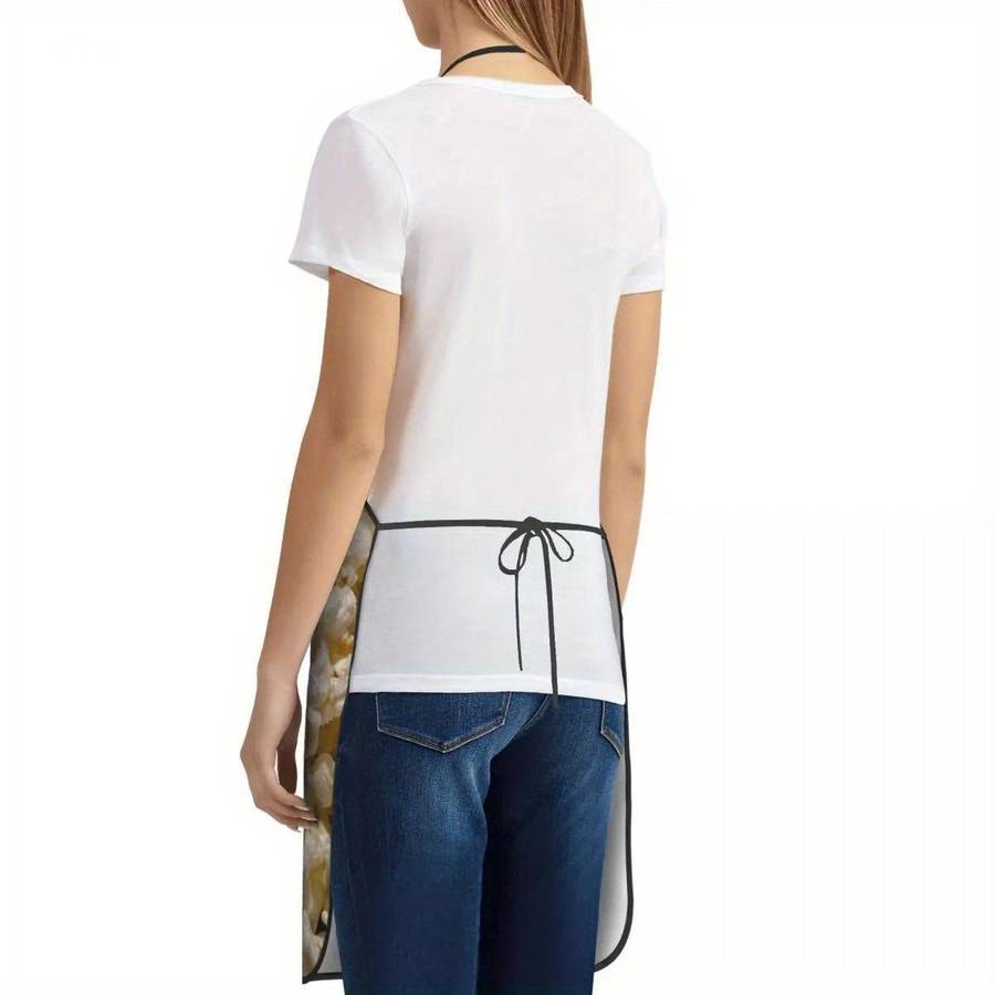 1pc Unisex Popcorn-Themed Apron "I'm a Popcorn Snack" Design Adjustable Strap Polyester Id