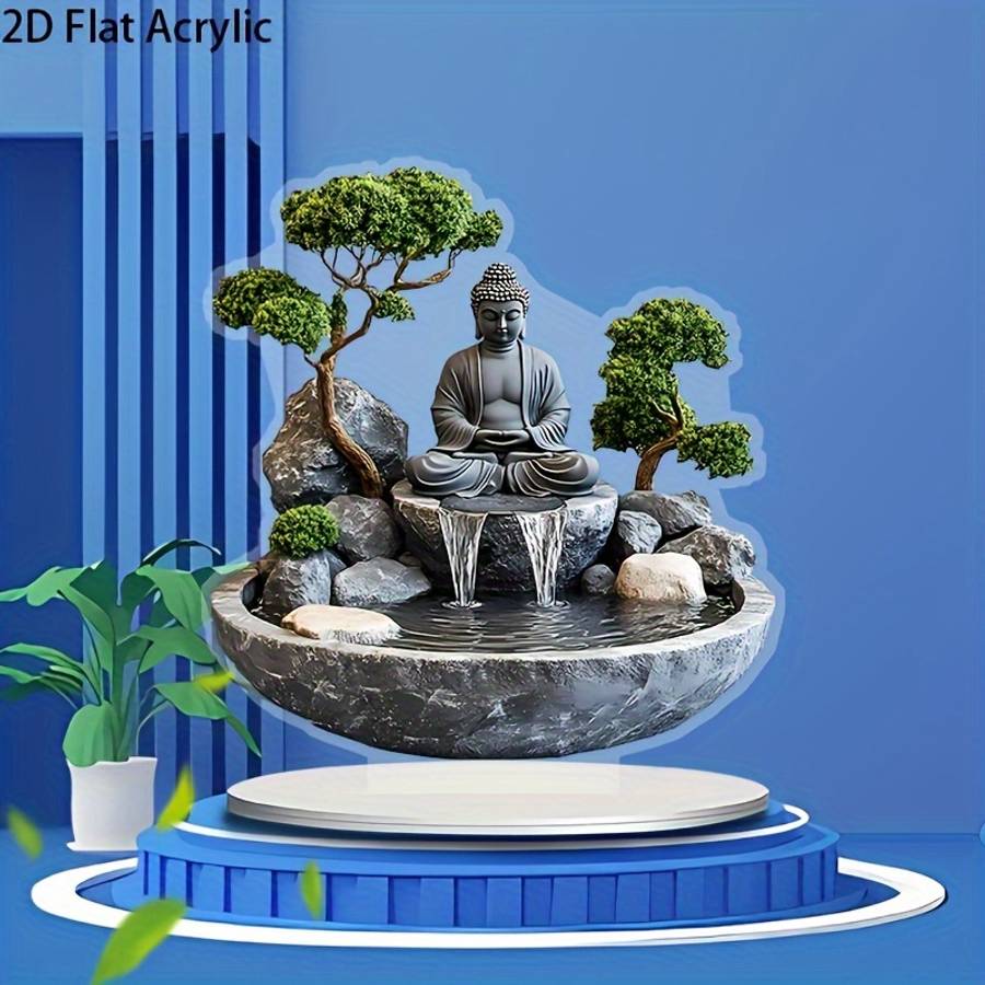 1pc 2D Flat One piece  acrylic desktop ornament elegant acrylic Guanyin