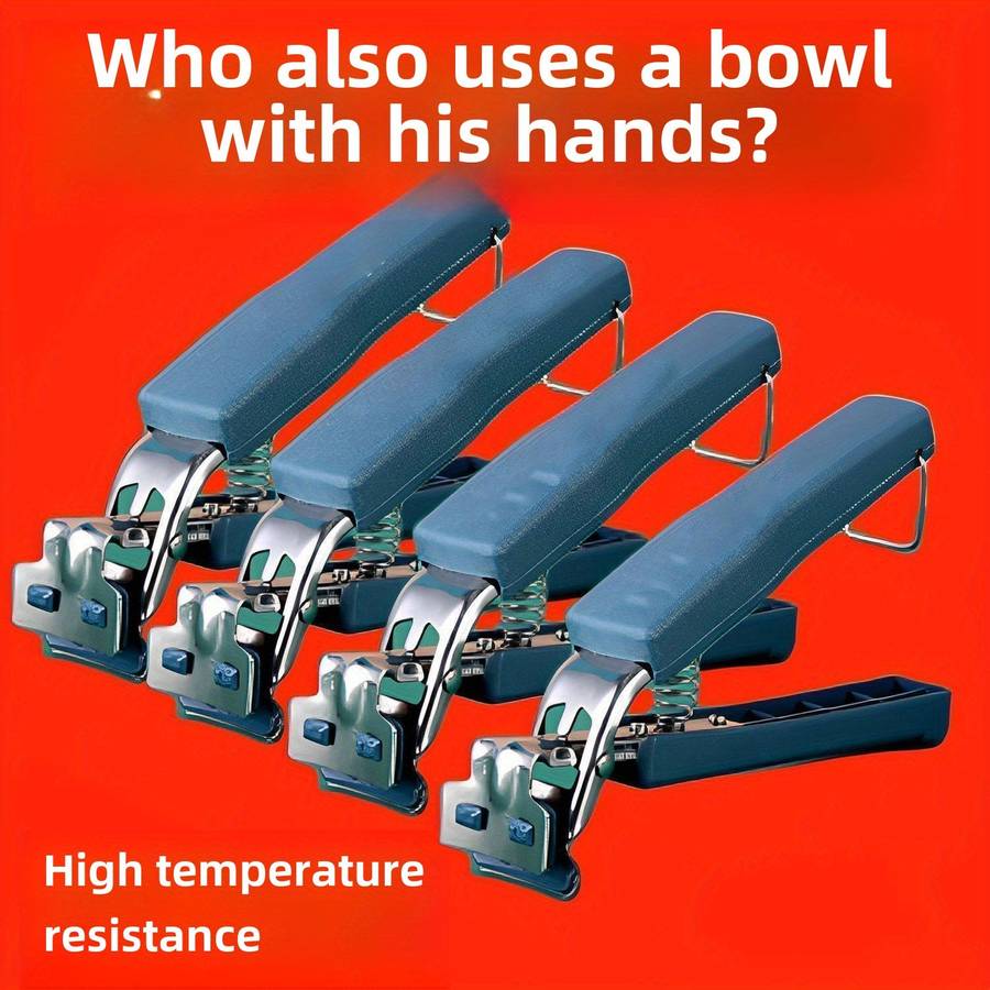 1pc Heat-Resistant Steel Tongs with Non-Slip Grip Ideal for Kitchen Steaming and Serving Hot Di