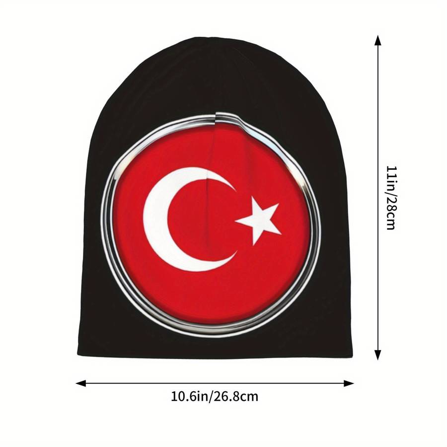 Turkish Flag Print Skullies Beanies