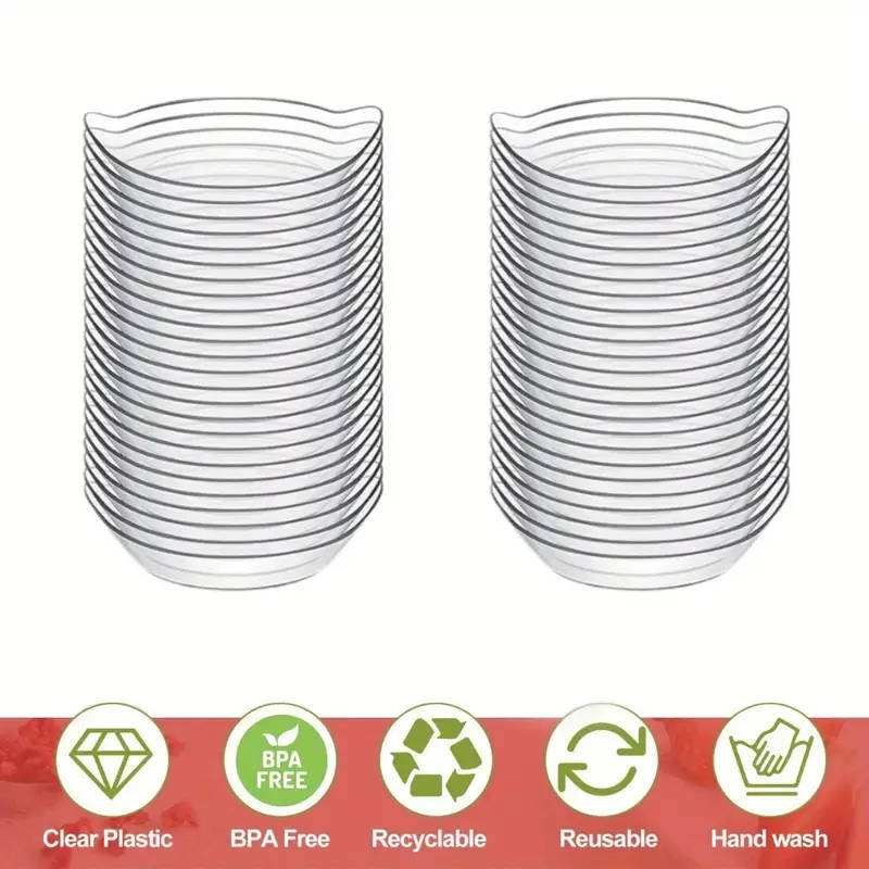 50-Piece Stackable Plastic Bowls