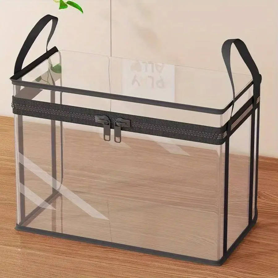 One Transparent Storage Bag With a 180° Flip-Top