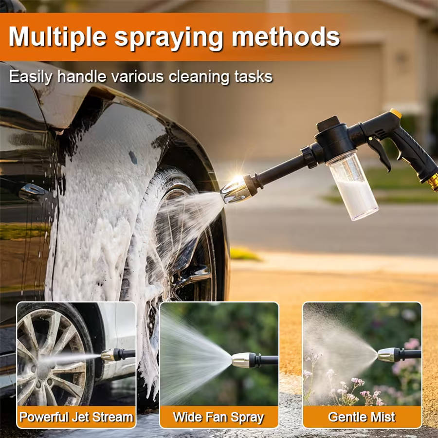 Powerful High-Pressure Water Gun with integrated Soap Dispenser