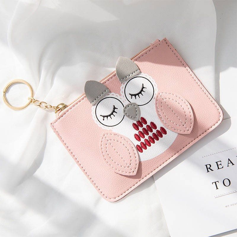 1pc Women's Mini Coin Purse Simple and Cute Thin Large Capacity Zipper Coin Key Bag Multifunctional