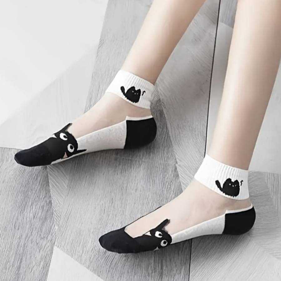 5 Pairs Mixed Color One Size High Elastic Socks