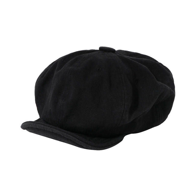 Vintage-Inspired Two-Tone Beret Cap Adjustable Lightweight Painter Hat With Soft Brim Hand-