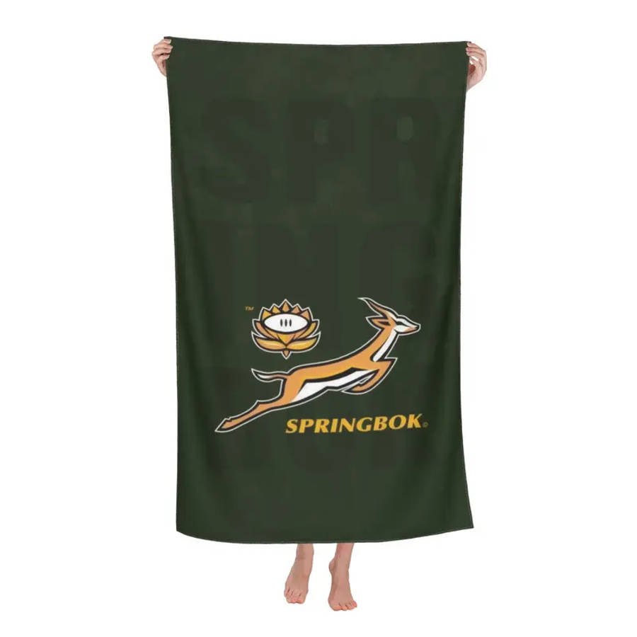 Springbok Rugby Beach & Bath Towel - Large Quick-Dry Microfibe