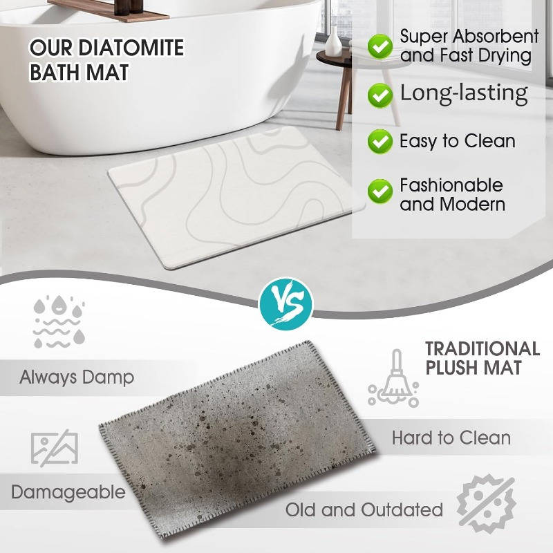 1Pc White Floor Mat
