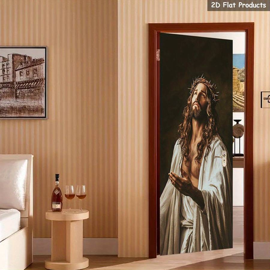 1pc 95.0x214.88cm Jesus Christian Themed Stickers