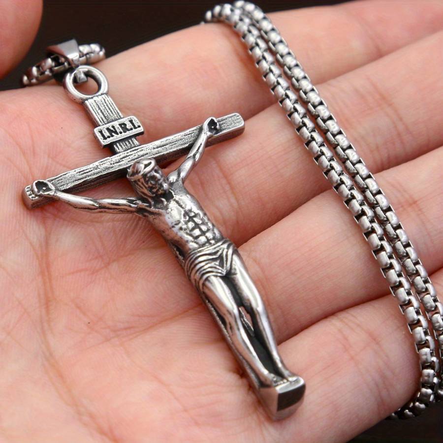 1 Piece Cross Necklace Jesus Theme Pendant