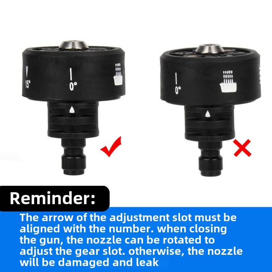 Black 6In1 High Pressure Water Gun Car Wash Gun Accessories
