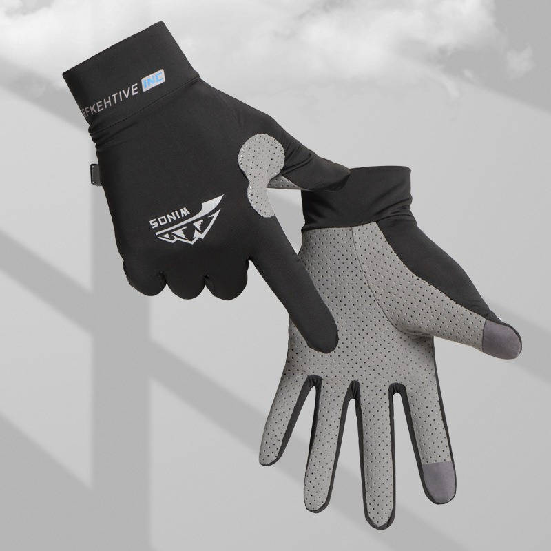 1 Pair White Size L Outdoor Sports Gloves