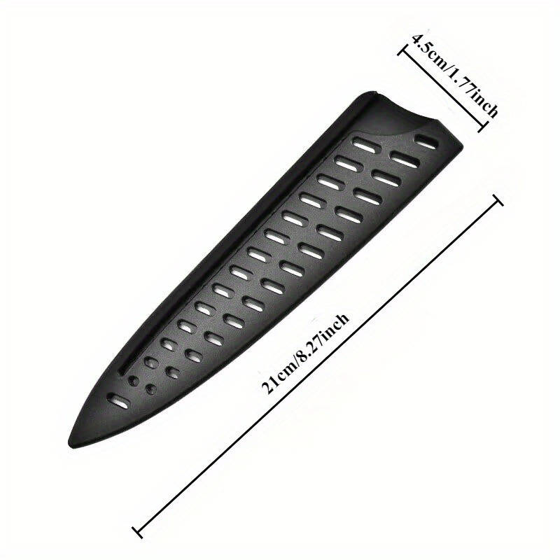 5pcs Black Chef Knife Sleeves Durable Polypropylene Sheath for Outdoor Kitchen Use Protect