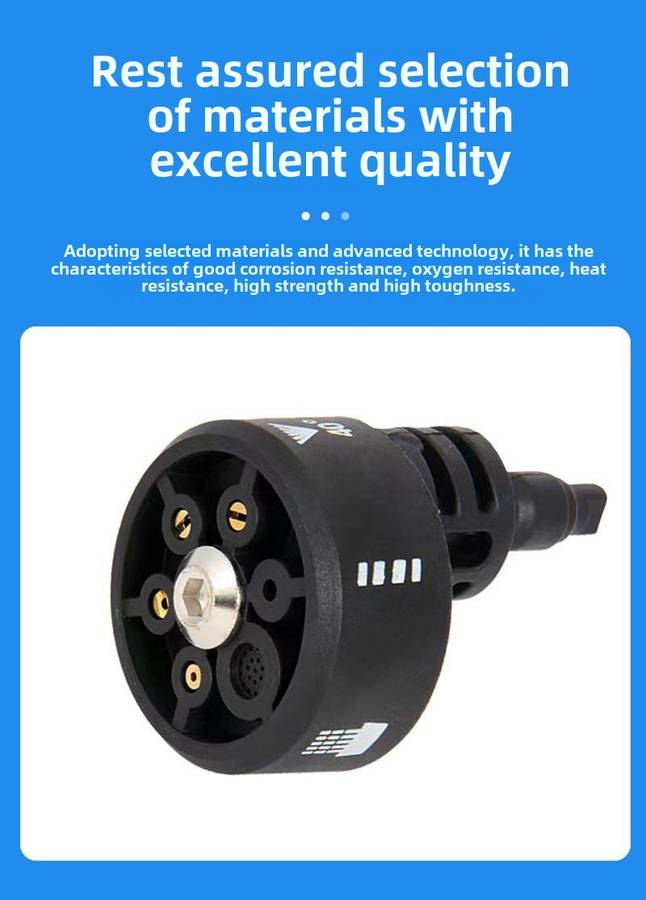 Black 6In1 High Pressure Water Gun Car Wash Gun Accessories