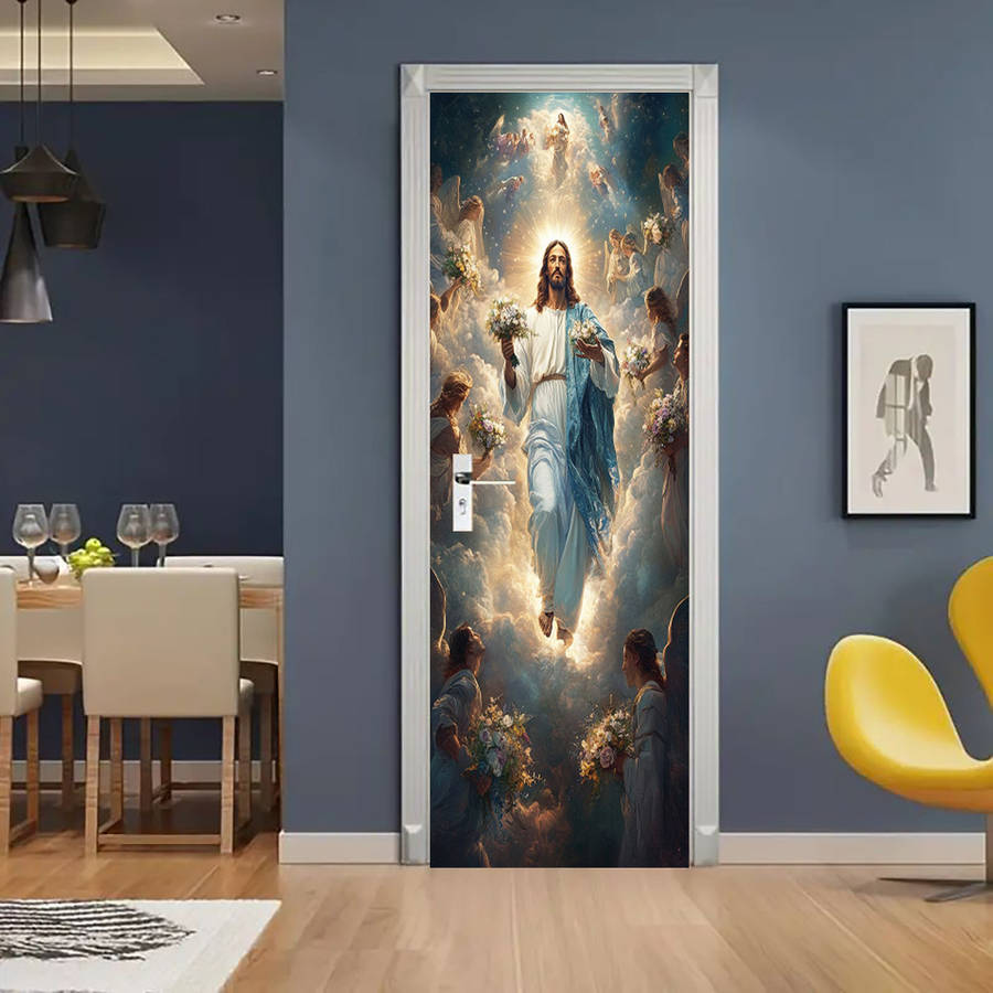 1pc 76.96x199.9cm Jesus Christian Themed Stickers