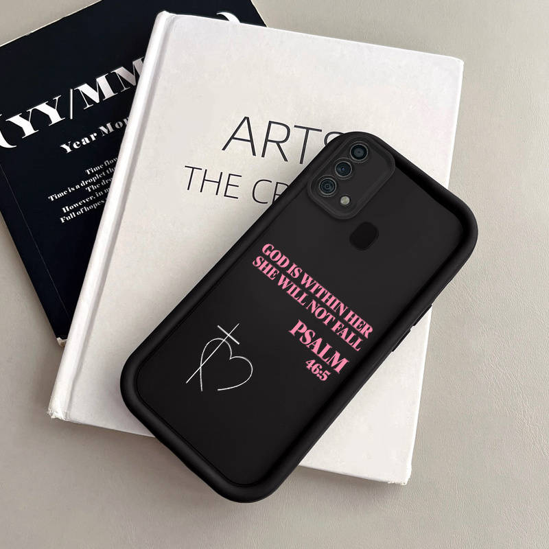 1pc Black For Samsung Galaxy F04 Phone Cases