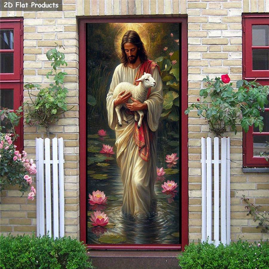 1pc 95.0x214.88cm Jesus Christian Themed Stickers