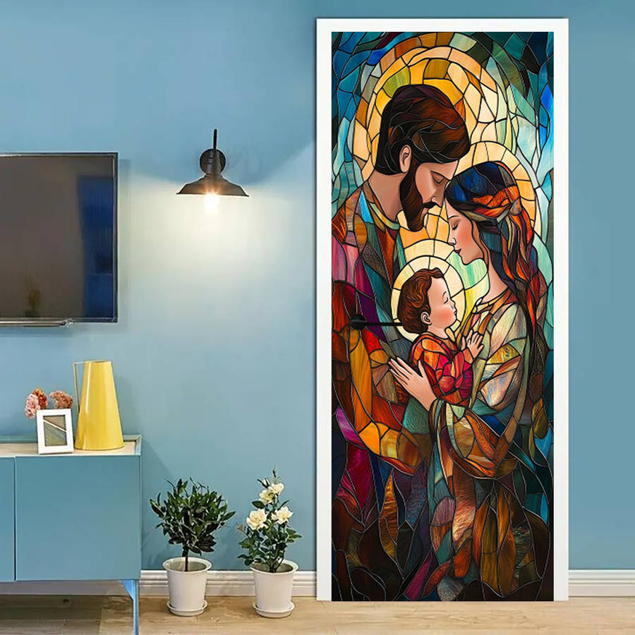 1pc 76.96x199.9cm Jesus Christian Themed Stickers