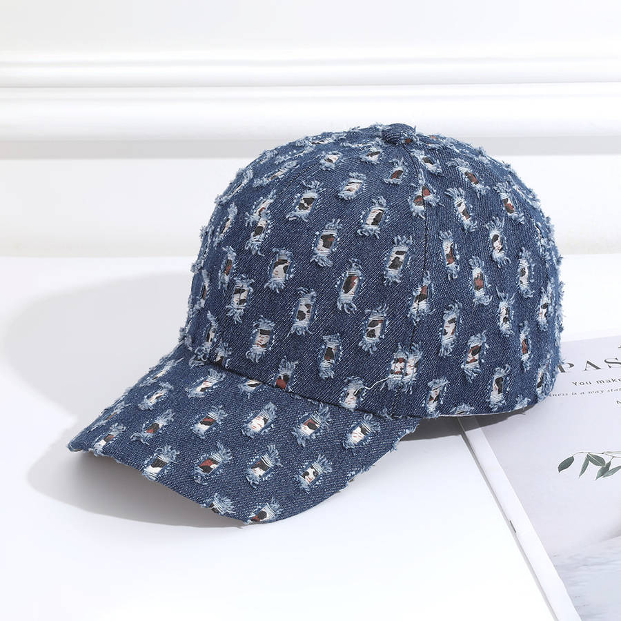 1pc Men'S Women'S Denim Wash Baseball Cap with "BEST" Embroidery Breathable Breathable Lightw