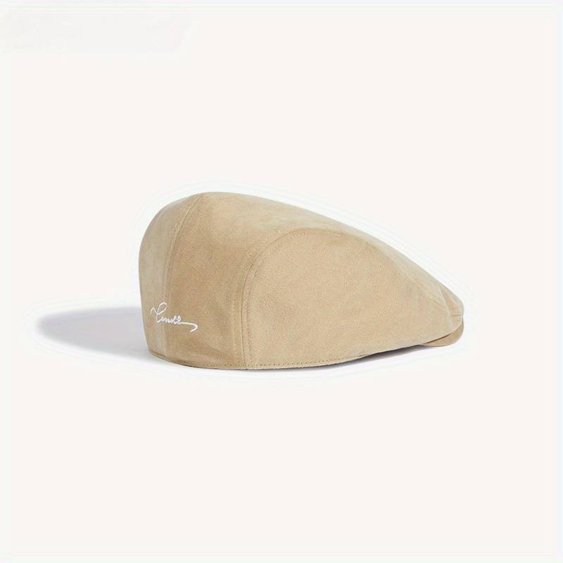 1pc Men's Retro Beret Cap Reversible Vintage Newsboy Hat Spring Autumn Fashion Accessory Gray