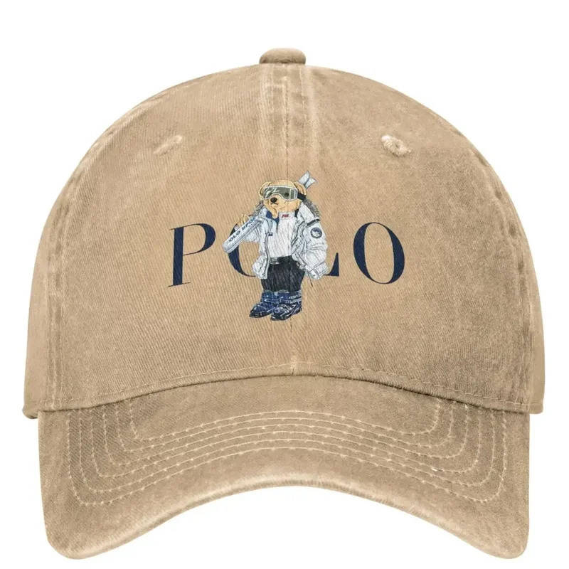 Kawaii Bear Polo Denim Baseball Cap