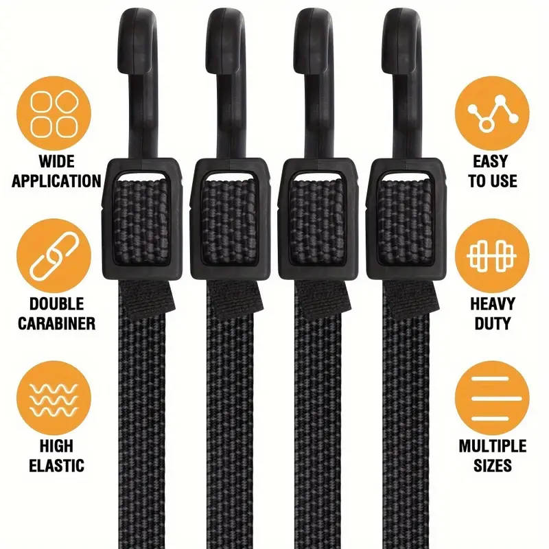 5 Pieces Of Heavy-Duty Bungee Cords