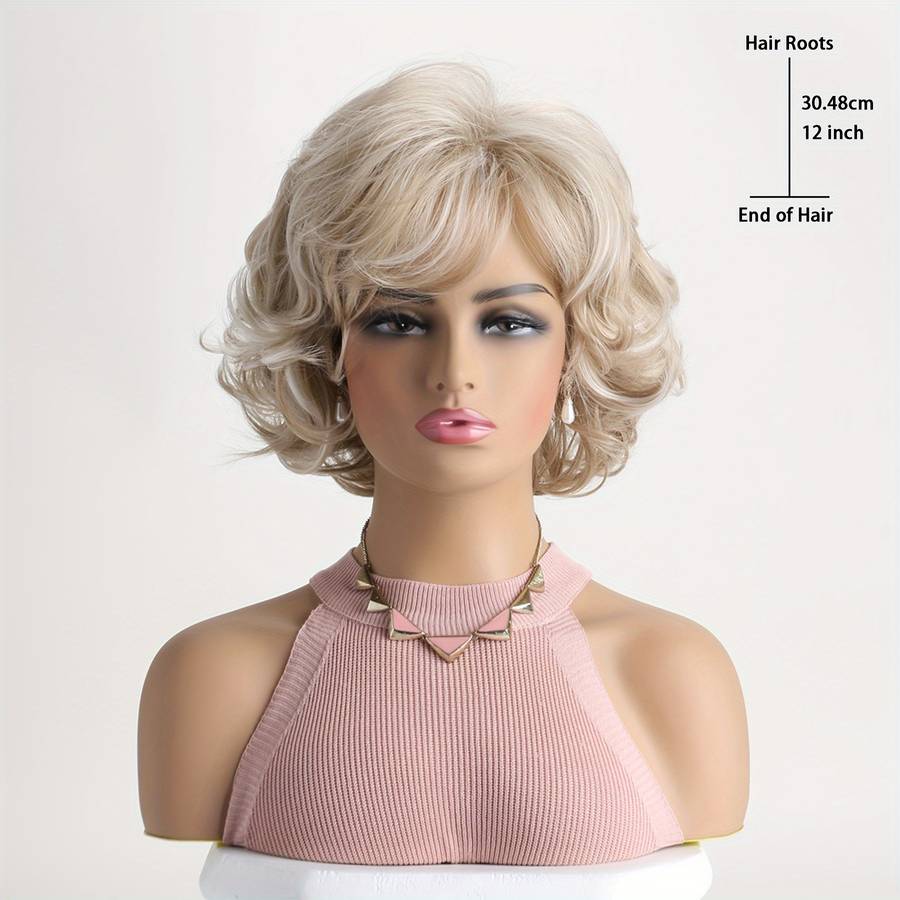 1Pc Golden 30.48cm Fashion Design Wig