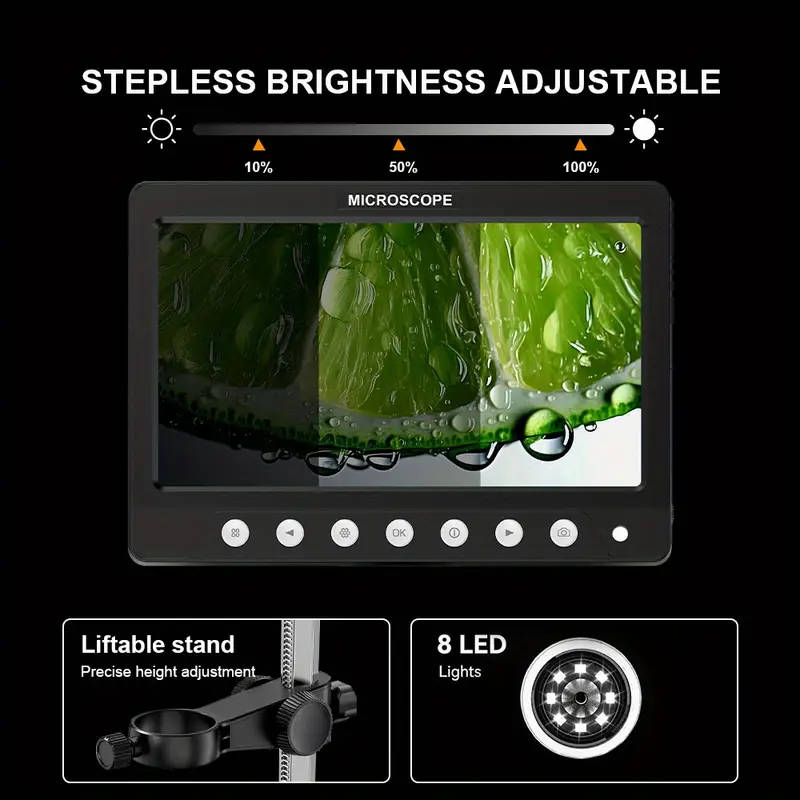 Upgraded 7" Inskam Professional Digital Microscope with 50-1200X Magnification