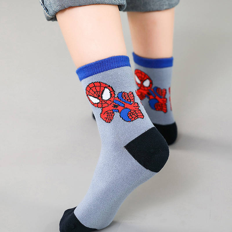 5 Pairs Red 3 To 5 Years High Elastic Socks