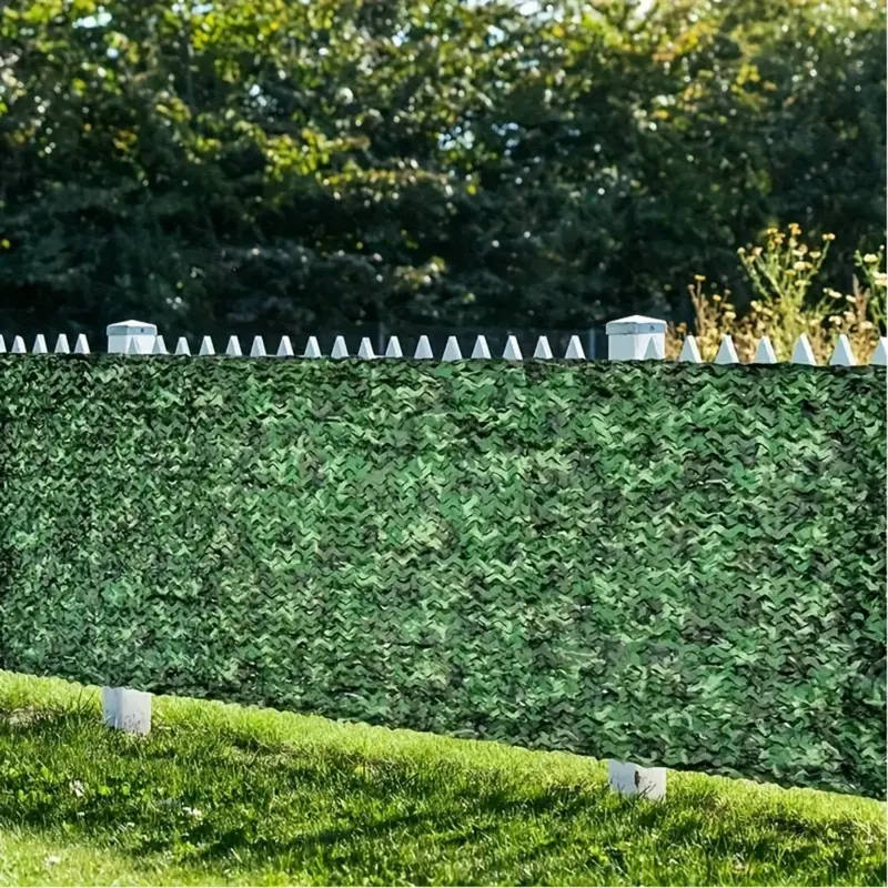 1pc 3x4m Outdoor Camouflage Garden Net Frameless Forest Grass Pattern Sunshade Net