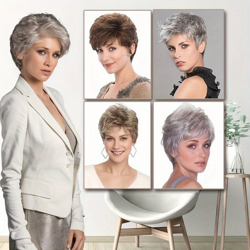 1Pc Dark Brown 10.16cm Fashion Design Wig