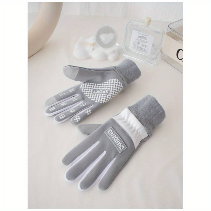 1 Pair Blue Recommended For 7 To 15 Years Old Warm Gloves