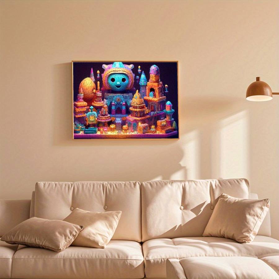 1000pcs Whimsical Puzzle for Adults Vibrant Glow-in-the-Dark Transforming Blocks 7