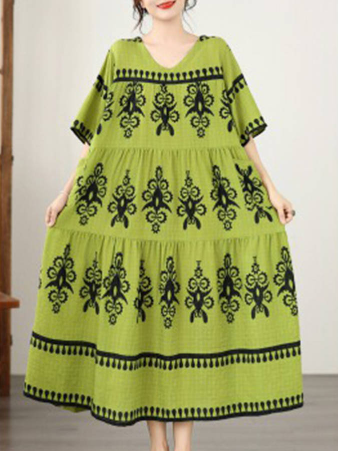 Women S Dress Color Green Size Asian One Size