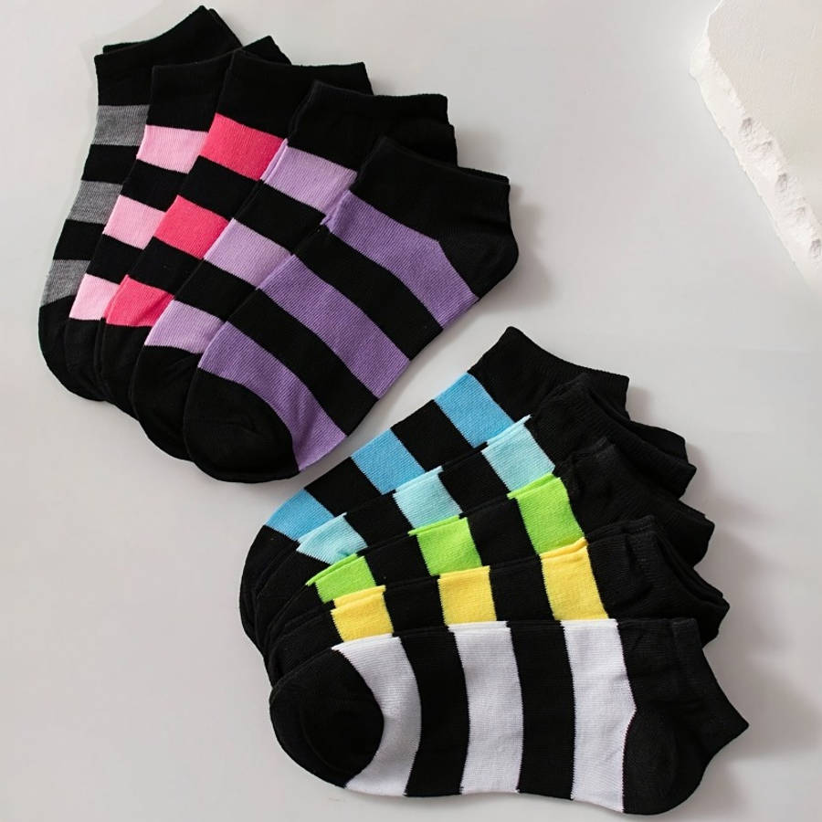 20 Pairs Of Mixed Colors Random Hair One Size High Elastic Socks