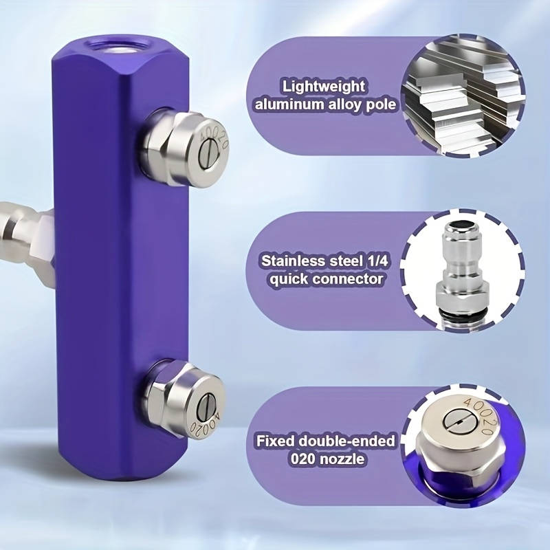 1Pc 2In1 Dual Nozzle High Pressure Washer Adapter