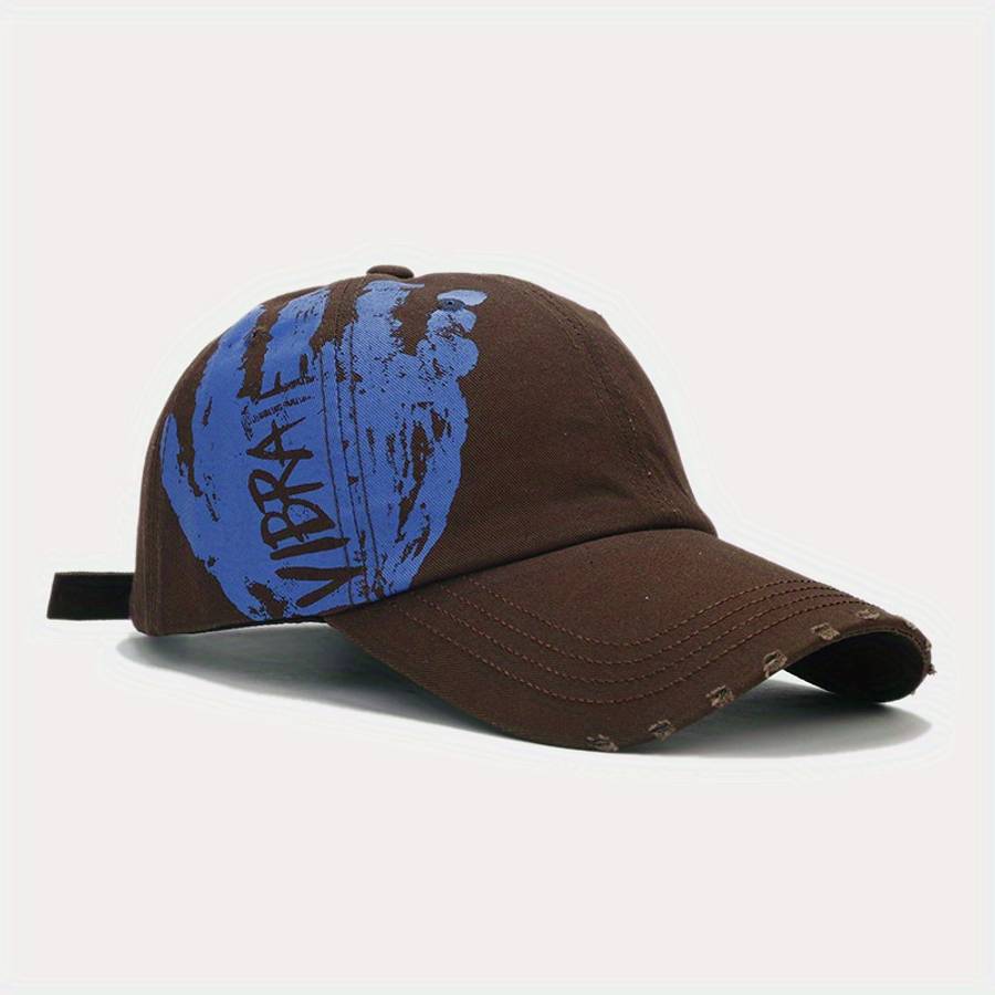 Street Style Graffiti Baseball Caps Trendy Soft-Top Curved Brim 100% Polyester Hand-Washab