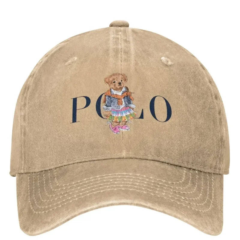 Kawaii Bear Polo Denim Baseball Cap