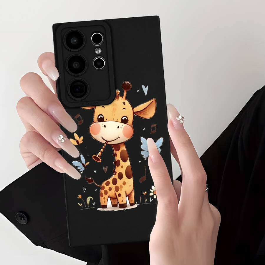 1pc Black For Samsung Galaxy S24 Phone Cases
