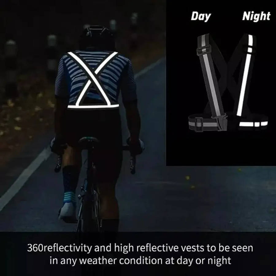 1pc Adjustable Outdoor Vest with Reflective Belt for High Visibility Lightweight And Comfortable