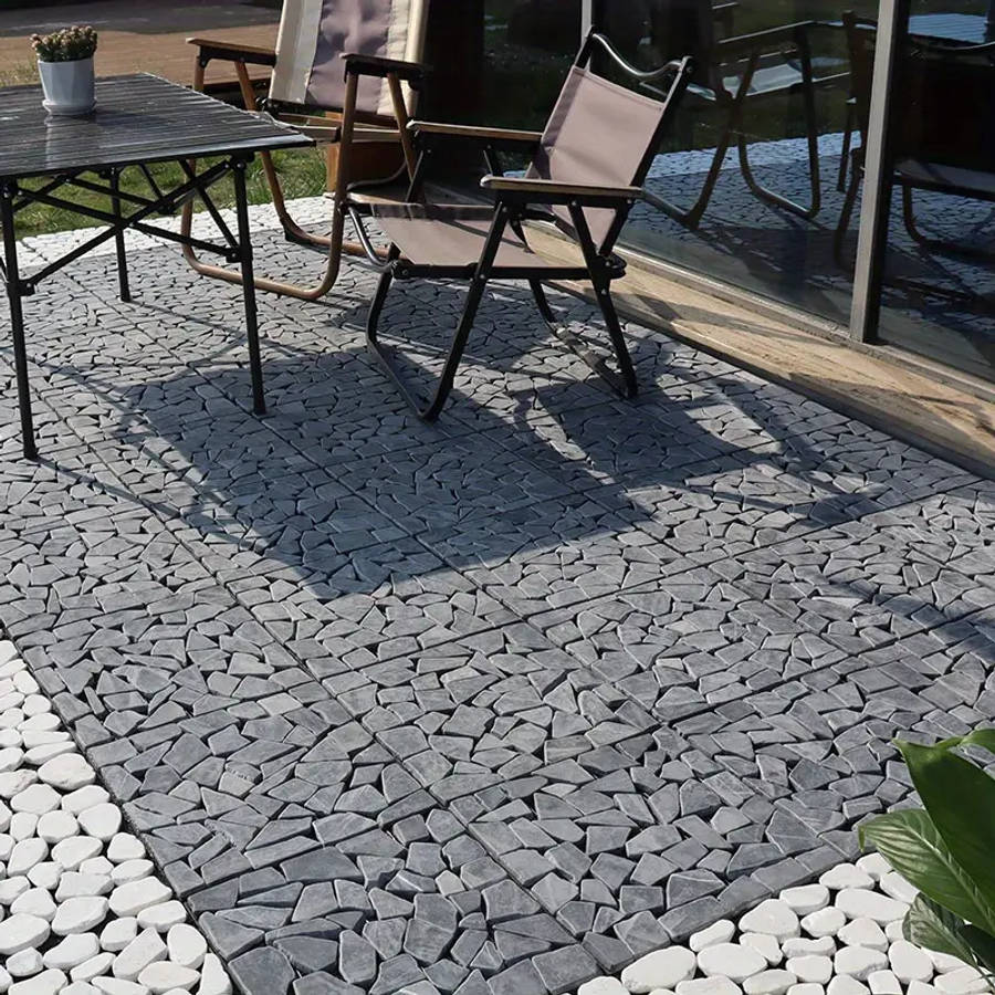 Outdoor Decking Interlocking Floating Panels