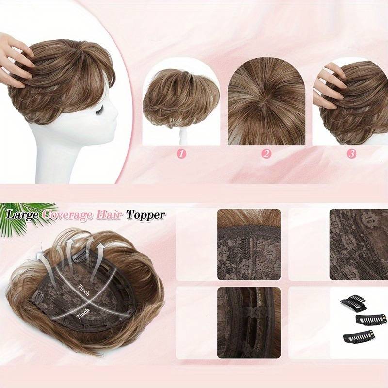 1Pc Dark Brown 10.16cm Fashion Design Wig